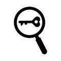 Keyword search icon / black color