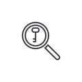 Keyword search line icon