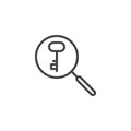 Keyword Search outline icon Royalty Free Stock Photo