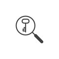 Keyword Search vector icon. Royalty Free Stock Photo