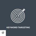 Keyword Targeting Line Icon Royalty Free Stock Photo