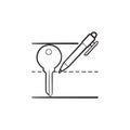 Keyword writing hand drawn outline doodle icon. Royalty Free Stock Photo