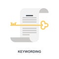 Keywording flat icon design concept Royalty Free Stock Photo
