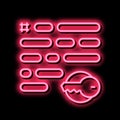 keywording keys for search social page image neon glow icon illustration