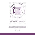 Keywording Search Web Optimization Banner With Copy Space