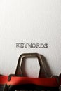 Keywords concept view Royalty Free Stock Photo