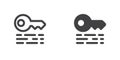 Keywords icon, line and glyph version