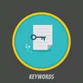 keywords icon. Vector illustration decorative design