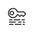 Keywords line icon, outline vector sign, linear style pictogram isolated on white