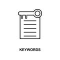 keywords line icon