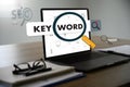 Keywords Research COMMUNICATION research, on-page optimization, seo Royalty Free Stock Photo