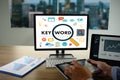 Keywords Research COMMUNICATION research, on-page optimization, seo Royalty Free Stock Photo
