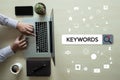 Keywords Research COMMUNICATION research, on-page optimization, Royalty Free Stock Photo