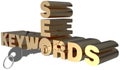 Keywords SEO search key words lock Royalty Free Stock Photo