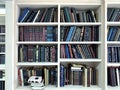 Fragment of the Library in the house of the Lubavitcher Rebbe in Kfar Chabad Royalty Free Stock Photo