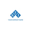 KFI letter logo design on WHITE background. KFI creative initials letter logo concept. KFI letter design Royalty Free Stock Photo
