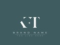 KFT abstract letter logo design Royalty Free Stock Photo