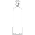 2 - 5 kg CO2 Gas cylinder, Reusable carbon dioxide compressed gas bottle for aquaristics, industry and medicine sketch drawing,