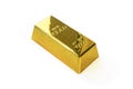 1kg gold bullion, gold ingot isolated . gold bar on white background Royalty Free Stock Photo