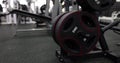 20 kg metal discs in gym closeup