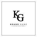 KG Vector Logo Template - Simple Icon for Initial Letter K and G Monogram Royalty Free Stock Photo