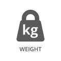 Kg weight black vector icon Royalty Free Stock Photo