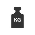 Kg weight mass black simple flat icon