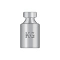 Kg weight mass golden metal realistic vector