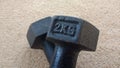 2kg weights on floor Royalty Free Stock Photo