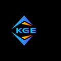 KGE abstract technology logo design on Black background. KGE creative initials letter logo concept Royalty Free Stock Photo