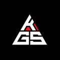 KGS triangle letter logo design with triangle shape. KGS triangle logo design monogram. KGS triangle vector logo template with red Royalty Free Stock Photo