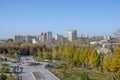 Khabarovsk - October 2019: Autumn view of Khabarovsk city