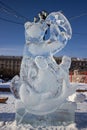 Khabarovsk, Russia - 01.31.2024: ice figure