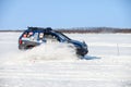 KHABAROVSK, RUSSIA - JANUARY 28, 2017: Isuzu Vehicross riding on