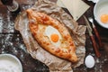 Khachapuri in Adjara Royalty Free Stock Photo