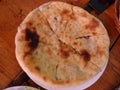 Khachapuri, characteristic dish of Georgian cuisine. Royalty Free Stock Photo