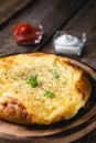 Khachapuri, cheese dough or cheese pizza