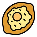 Khachapuri dish icon vector flat