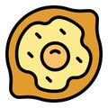 Khachapuri food icon vector flat