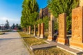 Khachkar tombstone aboyan street Gyumri Shirak Armenia landmark