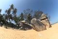 Khae Khae Beach has large granite rocks and a fine sand beach.