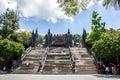 Khai Dinh Emperor`s Mausoleum in Hue Vietnam September 2020: Scenes of the castles in Bana Hills in Da Nang Royalty Free Stock Photo