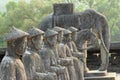 Khai Dinh Mausoleum statues Royalty Free Stock Photo