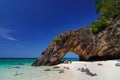 Khai island nature stone arch,Lipe,Thailand Royalty Free Stock Photo