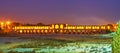 Khaju bridge in bright lights, Isfahan, Iran