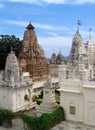 Khajuraho Temple Group of Monuments in India with erotic sculptures on the wall