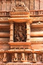 Khajuraho temples and their erotic sculptures, India Royalty Free Stock Photo