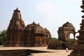 Khajuraho temples and their erotic sculptures, India Royalty Free Stock Photo