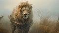 Mist-like Lion With Tresses: Life-like Avian Illustrations In Junglepunk Style