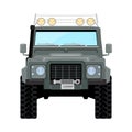 Khaki offroad car truck 4x4 Royalty Free Stock Photo